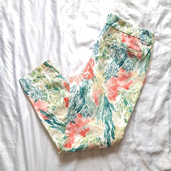 Old Navy | Colorful white pixie mid rise women's pant - Picture 2 of 12